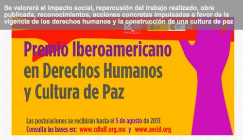 Premio Iberoamericano en Derechos Humanos y Cultura de Paz